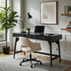 Ian Large Office Desk | 3 Felt Lined Drawers | Modern Brown Wood 52"