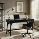 Ian Large Office Desk | 3 Felt Lined Drawers | Modern Brown Wood 52"