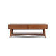 Ian Coffee Table | 2 Drawers and Shelf | Chestnut Brown 48" Rectangular