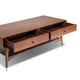 Ian Coffee Table | 2 Drawers and Shelf | Chestnut Brown 48" Rectangular