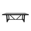 Hela Dining Table | Trestle Base | Japandi Black Wood 84" Rectangular