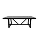 Hela Dining Table | Trestle Base | Japandi Black Wood 84" Rectangular