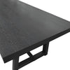 Hela Dining Table | Trestle Base | Japandi Black Wood 84" Rectangular