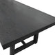 Hela Dining Table | Trestle Base | Japandi Black Wood 84" Rectangular