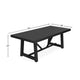 Hela Dining Table | Trestle Base | Japandi Black Wood 84" Rectangular