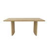 Abil Dining Table | Wide Panel Legs | Natural Brown Wood 71" Rectangular