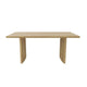 Abil Dining Table | Wide Panel Legs | Natural Brown Wood 71" Rectangular
