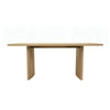 Abil Dining Table | Wide Panel Legs | Natural Brown Wood 71" Rectangular