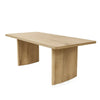 Abil Dining Table | Wide Panel Legs | Natural Brown Wood 71" Rectangular