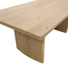 Abil Dining Table | Wide Panel Legs | Natural Brown Wood 71" Rectangular