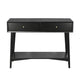 Ian Console Table | 2 Drawers w Shelf | Modern Black Wood | 42" Rectangular