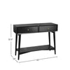 Ian Console Table | 2 Drawers w Shelf | Modern Black Wood | 42" Rectangular