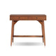 Ian Mini Office Desk | 2 Felt Lined Drawers | Chestnut Brown Wood 36"
