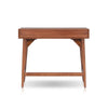 Ian Mini Office Desk | 2 Felt Lined Drawers | Chestnut Brown Wood 36"
