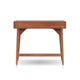 Ian Mini Office Desk | 2 Felt Lined Drawers | Chestnut Brown Wood 36"