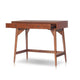 Ian Mini Office Desk | 2 Felt Lined Drawers | Chestnut Brown Wood 36"