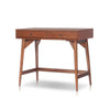 Ian Mini Office Desk | 2 Felt Lined Drawers | Chestnut Brown Wood 36"