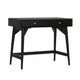 Ian Large Office Desk | 2 Felt Lined Drawers | Modern Black Wood 36"