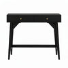 Ian Large Office Desk | 2 Felt Lined Drawers | Modern Black Wood 36"