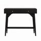 Ian Large Office Desk | 2 Felt Lined Drawers | Modern Black Wood 36"