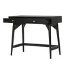 Ian Large Office Desk | 2 Felt Lined Drawers | Modern Black Wood 36"