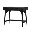 Ian Large Office Desk | 2 Felt Lined Drawers | Modern Black Wood 36"