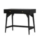 Ian Large Office Desk | 2 Felt Lined Drawers | Modern Black Wood 36"