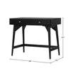 Ian Large Office Desk | 2 Felt Lined Drawers | Modern Black Wood 36"
