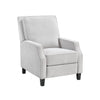 Naaz Push Back Recliner Chair | Cushioned Seat | Gray Polyester | Black Legs