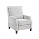 Naaz Push Back Recliner Chair | Cushioned Seat | Gray Polyester | Black Legs