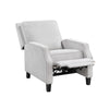 Naaz Push Back Recliner Chair | Cushioned Seat | Gray Polyester | Black Legs
