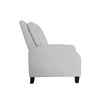 Naaz Push Back Recliner Chair | Cushioned Seat | Gray Polyester | Black Legs
