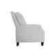 Naaz Push Back Recliner Chair | Cushioned Seat | Gray Polyester | Black Legs