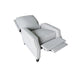 Naaz Push Back Recliner Chair | Cushioned Seat | Gray Polyester | Black Legs