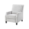 Naaz Push Back Recliner Chair | Cushioned Seat | Gray Polyester | Black Legs
