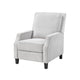 Naaz Push Back Recliner Chair | Cushioned Seat | Gray Polyester | Black Legs