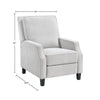 Naaz Push Back Recliner Chair | Cushioned Seat | Gray Polyester | Black Legs