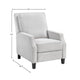 Naaz Push Back Recliner Chair | Cushioned Seat | Gray Polyester | Black Legs