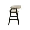Vecy Counter Height Chair Set of 2 | Beige Polyester | Vintage Black Wood