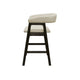Vecy Counter Height Chair Set of 2 | Beige Polyester | Vintage Black Wood