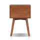 Ian Side End Table w Drawer | Chestnut Brown Wood | 18" Rectangular