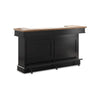 Fleur Home Bar Counter Table | 78" Butcher Block Top, Wine Storage | Brown