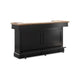 Fleur Home Bar Counter Table | 78" Butcher Block Top, Wine Storage | Brown