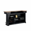 Fleur Home Bar Counter Table | 78" Butcher Block Top, Wine Storage | Brown
