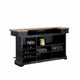 Fleur Home Bar Counter Table | 78" Butcher Block Top, Wine Storage | Brown