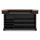 Fleur Home Bar Counter Table | 78" Butcher Block Top, Wine Storage | Brown