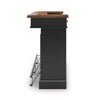 Fleur Home Bar Counter Table | 78" Butcher Block Top, Wine Storage | Brown