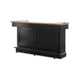 Fleur Home Bar Counter Table | 78" Butcher Block Top, Wine Storage | Brown