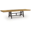Dani Dining Table | 84-120" Extendable Leafs | Oak Brown and Black