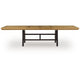 Dani Dining Table | 84-120" Extendable Leafs | Oak Brown and Black
